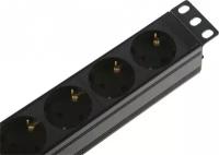 Блок розеток Lanmaster TWT-PDU19-10A8P 8шт, 1U, 19"