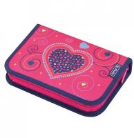 Herlitz Пенал Pink Hearts (50014347), розовый/синий