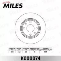 Диск тормозной LADA 2110 / 2111 / 2112 передний вент. D=239мм. K000074 MILES K000074