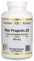 California Gold Nutrition Bee Propolis 2X Concentrated Extract вег.капс., 500 мг, 210 г, 240 шт