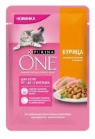 Purina One пауч для котят Курица и морковь, 75 г. упаковка 26 шт