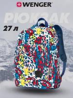 Городской рюкзак WENGER Crango 16'', цветной с леопардовым принтом, полиэстер 600D, 33x22x46 см, 27 л