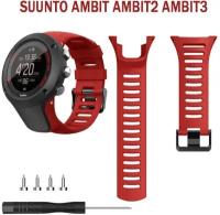 Ремешок для Suunto Ambit, Ambit 2, Ambit 3 браслет силиконовый (бордовый)