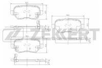 Колодки тормозные Kia Ceed II 12-; Opel Astra H, J 91-, Corsa задние дисковые Zekkert