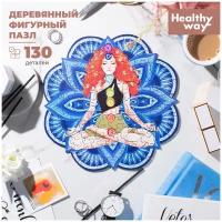 Деревянный пазл - головоломка Healthy Way. Пазлы "Чакры. Аджна", настольные игры для детей и взрослых