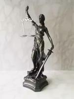 Статуэтка Фемида богиня правосудия, 30см, металлик, мраморная крошка