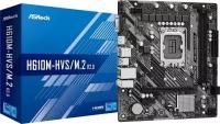 Материнская плата ASRock H610M-HVS/M.2 R2.0 Socket 1700 H610 2xDDR4 1xPCI-E 16x 1xPCI-E 1x 4xSATA III mATX Retail