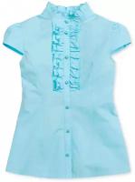 Школьная блуза Pelican, размер 11, бирюзовый, голубой
