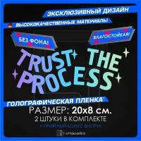 Наклейки на автомобиль TRUST THE PROCESS 20х8см 2шт