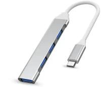 Разветвитель / HUB / концентратор OTG (On-The-Go) USB type-C to USB 3.0 x4 для ноутбуков, ультрабуков, планшетов, игровых консолей и смартфонов