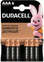 Батарейка Duracell AAA LR03 Alkaline Basic MN2400 BL6, 6шт