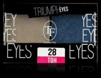 Тени для век двойные Triumph Eyes 28 пыльный бежевый и индиго