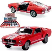 Коллекционная металлическая машинка для мальчика 1967 Ford Shelby GT500, красный