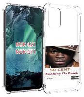 Чехол MyPads 50 Cent - Breaking The Bank для Nokia G11 / G21 задняя-панель-накладка-бампер