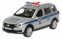 Модель машины Технопарк Lada Granta Cross, Полиция, инерционная, свет, звук GRАNТАСRS-12SLРОL-SR