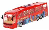 Экскурсионный автобус ТехноПарк 30см красный свет, звук BUSTOUR-30PL-RD