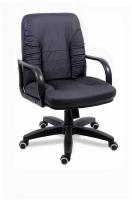 Компьютерное офисное кресло Мирэй Групп Танго стандарт короткий, Кож. зам, Черное