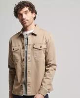 Рубашка Superdry MERCHANT HERRINGBONE OVERSHIRT, Пол Мужской, Цвет Canyon Sand Brown, Размер S