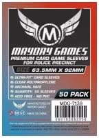 Протекторы для настольных игр Mayday Premium Custom Police Precinct Game Sleeves (63.5x92) - 50 штук