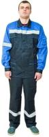 BVR Костюм ИТР Фаворит-2 (куртка, брюки) ткань смесовая, цвет синий василёк BVR (Разм. 44-46 / Рост 170-176)