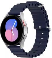 Силиконовый ремешок для часов Amazfit Bip GTS 2 4 mini Samsung 20 мм mm синий