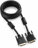 Кабель DVI-D single link Cablexpert, 19M/19M, 3.0м, черный, экран, феррит. кольц