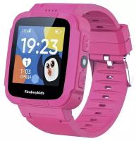 Findmykids Pingo Детские умные 2G-часы с GPS/ГЛОНАСС/LBS, кнопкой SOS и шагомером, розовый