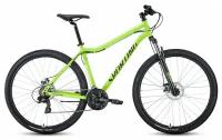 Велосипед FORWARD SPORTING 29 2.0 D (29" 21 ск. рост. 17") 2022, ярко-зеленый/черный, RBK22FW29903