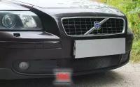 Защитная сетка радиатора черная Volvo S40 (2004-2007) / съемная решетка на бампер Вольво S40