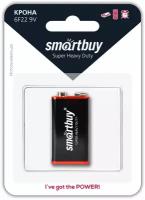 Батарейка солевая крона Smartbuy 6F22/1B