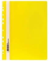 Скоросшиватель пластиковый с перфорацией BRAUBERG, А4, 140/180 мкм, желтый, 226587