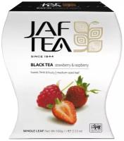 Чай чёрный JAF TEA Strawberry & Raspberry листовой с ароматом клубники и малины, 100 г