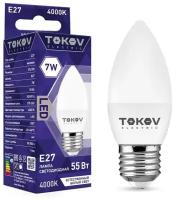 Лампа светодиодная 7Вт С37 4000К Е27 176-264В TOKOV ELECTRIC TKE-C37-E27-7-4K