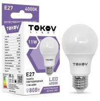 Лампа светодиодная TOKOV ELECTRIC, 11 Вт, А60, 4000 К, Е27, 176-264В