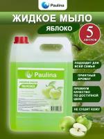 Жидкое мыло Paulina/Паулина 5 литров в канистре с ароматом "Зеленое яблоко"