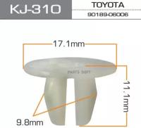 Клипса крепежная Masuma 310-KJ, KJ310 MASUMA KJ-310