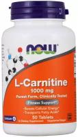 Now foods L-Carnitine, L-Карнитин 1000 мг - 50 таблеток