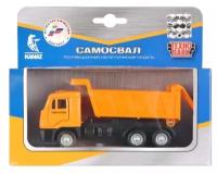 237411 Машина металл. KAMAZ самосвал, 12см. двери, подвиж. дет, инерц, кор. Технопарк