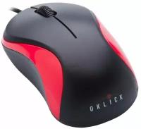 Компактная мышь OKLICK 115S, black/red