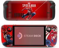 Наклейка виниловая для Steam Deck защитная пленка Spyderman Marvel