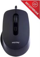 Мышь компьютерная SmartBuy ONE 265-K, беззвучная, черная, 4 кнопки (SBM-265-K)