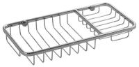 Мыльница решетка, большая, двухсекционная, нержавеющая сталь хромированная санакс