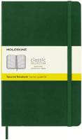 Блокнот Moleskine Classic Large, в клетку, 120 листов, зеленый