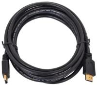 Кабель HDMI Gembird, 3.0м, v1.4, 19M/19M, черный, позол.разъемы, экран, пакет