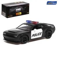 Машина металлическая DODGE CHALLENGER SRT, 1:32, открываются двери, инерция, полиция