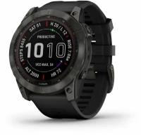 Умные часы GARMIN Fenix 7X Saph/Carbon Gray/Ti w/Silcone Band (010-02541-11)