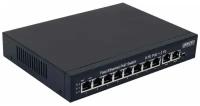 Коммутатор OSNOVO SW-21000(120W) (PoE коммутатор, 8 x FE с поддержкой PoE (IEEE 802.3af/at), 2 x FE, до 30W на порт, суммарно до 120W)