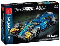 Конструктор Mork 023007 Техника "F1 Blue Equation Racing", 1135 дет