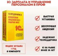 1С: Предприятие 8 ПРОФ. Клиентская лицензия на 5 рабочих мест. Коробочная версия (активация PIN кодом))