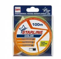 Зимняя леска для рыбалки / леска для зимней рыбалки Starline Color 100м 0,165mm/3,1 кг флуоресцентный желтый